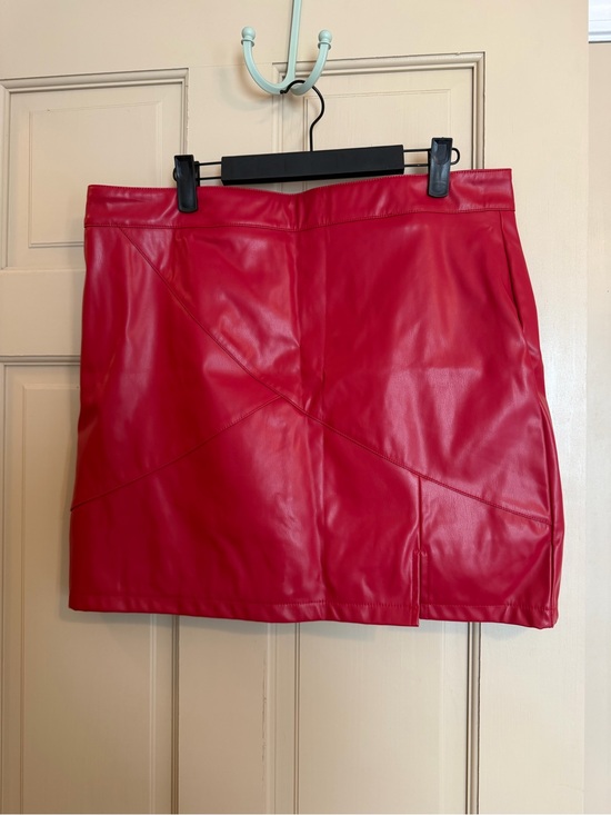 we1fit Dresses & Skirts - Red Faux Leather Mini Skirt - Women